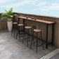 Brown Modern Style Bar Table in Solid Wood and Metal Bar Table for Outdoor Clearhalo 'Bar Furniture' 'Bar Tables' 'bar_tables' 'furn' 'furn_bar_tables' 'Furniture' 'furniture_bar_tables' 'Kitchen & Dining Furniture' 4453457