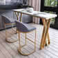 White Glam Style Bar Table in Faux Marble and Metal Bar Table for Dining Room Clearhalo 'Bar Furniture' 'Bar Tables' 'bar_tables' 'furn' 'furn_bar_tables' 'Furniture' 'furniture_bar_tables' 'Kitchen & Dining Furniture' 4453529