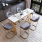 White Glam Style Bar Table in Faux Marble and Metal Bar Table for Dining Room Clearhalo 'Bar Furniture' 'Bar Tables' 'bar_tables' 'furn' 'furn_bar_tables' 'Furniture' 'furniture_bar_tables' 'Kitchen & Dining Furniture' 4453532