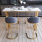White Glam Style Bar Table in Faux Marble and Metal Bar Table for Dining Room Clearhalo 'Bar Furniture' 'Bar Tables' 'bar_tables' 'furn' 'furn_bar_tables' 'Furniture' 'furniture_bar_tables' 'Kitchen & Dining Furniture' 4453533