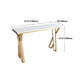 White Glam Style Bar Table in Faux Marble and Metal Bar Table for Dining Room Clearhalo 'Bar Furniture' 'Bar Tables' 'bar_tables' 'furn' 'furn_bar_tables' 'Furniture' 'furniture_bar_tables' 'Kitchen & Dining Furniture' 4453534