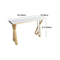 White Glam Style Bar Table in Faux Marble and Metal Bar Table for Dining Room Clearhalo 'Bar Furniture' 'Bar Tables' 'bar_tables' 'furn' 'furn_bar_tables' 'Furniture' 'furniture_bar_tables' 'Kitchen & Dining Furniture' 4453535