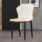 Industrial Style Wingback Chairs PU Leather Dining Chairs for Kitchen White-Saffron 1 Piece Clearhalo ' kitchen&dining_furn' 'Dining Chairs' 'Dining Tables & Seating' 'dining_chair' 'furn' 'furn_dining_chair' 'Furniture' 'furniture_dining_chair' 'Kitchen & Dining Furniture' 'kitchen' 4453579