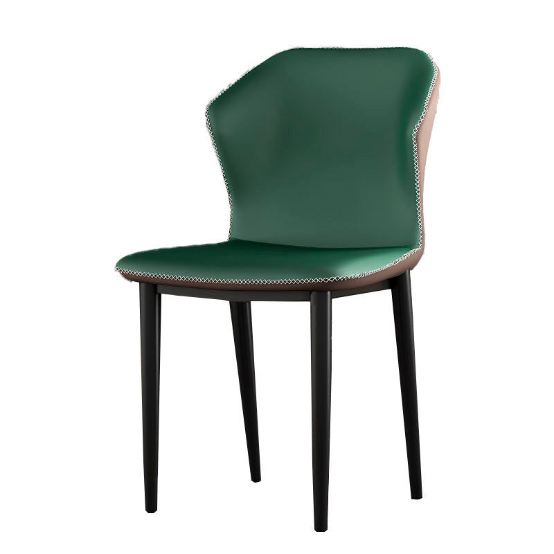 Industrial Style Wingback Chairs PU Leather Dining Chairs for Kitchen Clearhalo ' kitchen&dining_furn' 'Dining Chairs' 'Dining Tables & Seating' 'dining_chair' 'furn' 'furn_dining_chair' 'Furniture' 'furniture_dining_chair' 'Kitchen & Dining Furniture' 'kitchen' 4453587