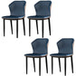 Industrial Style Wingback Chairs PU Leather Dining Chairs for Kitchen Dark Blue 4 Piece Set Clearhalo ' kitchen&dining_furn' 'Dining Chairs' 'Dining Tables & Seating' 'dining_chair' 'furn' 'furn_dining_chair' 'Furniture' 'furniture_dining_chair' 'Kitchen & Dining Furniture' 'kitchen' 4453588