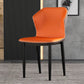 Industrial Style Wingback Chairs PU Leather Dining Chairs for Kitchen Khaki-Orange 1 Piece Clearhalo ' kitchen&dining_furn' 'Dining Chairs' 'Dining Tables & Seating' 'dining_chair' 'furn' 'furn_dining_chair' 'Furniture' 'furniture_dining_chair' 'Kitchen & Dining Furniture' 'kitchen' 4453590