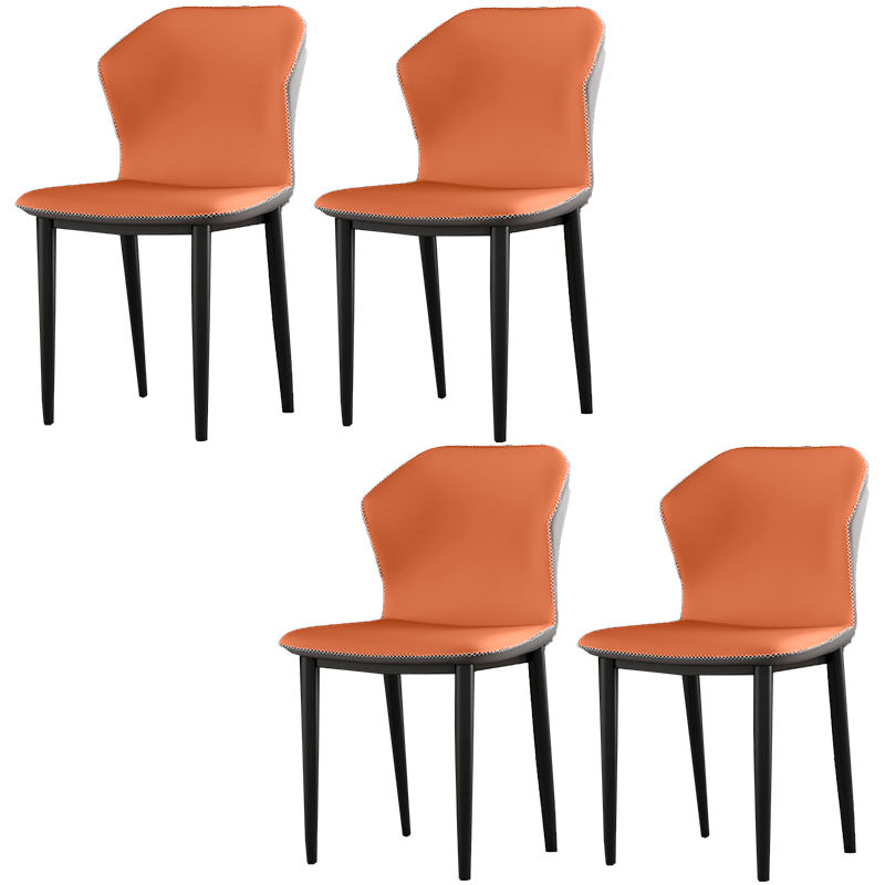 Industrial Style Wingback Chairs PU Leather Dining Chairs for Kitchen Khaki 4 Piece Set Clearhalo ' kitchen&dining_furn' 'Dining Chairs' 'Dining Tables & Seating' 'dining_chair' 'furn' 'furn_dining_chair' 'Furniture' 'furniture_dining_chair' 'Kitchen & Dining Furniture' 'kitchen' 4453606