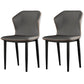 Industrial Style Wingback Chairs PU Leather Dining Chairs for Kitchen Dark Gray 2 Piece Set Clearhalo ' kitchen&dining_furn' 'Dining Chairs' 'Dining Tables & Seating' 'dining_chair' 'furn' 'furn_dining_chair' 'Furniture' 'furniture_dining_chair' 'Kitchen & Dining Furniture' 'kitchen' 4453614