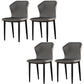 Industrial Style Wingback Chairs PU Leather Dining Chairs for Kitchen Dark Gray 4 Piece Set Clearhalo ' kitchen&dining_furn' 'Dining Chairs' 'Dining Tables & Seating' 'dining_chair' 'furn' 'furn_dining_chair' 'Furniture' 'furniture_dining_chair' 'Kitchen & Dining Furniture' 'kitchen' 4453615