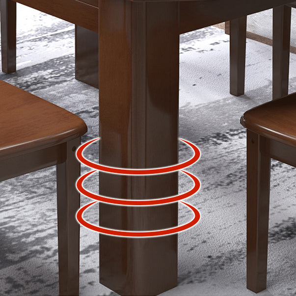Modern Standard Dining Table Extendable Solid Wood Dining Table with 4 Legs Clearhalo ' dining_table' 'Dining Tables & Seating' 'Dining Tables' 'furn' 'furn_dining_table' 'Furniture' 'furniture_dining_table' 'Kitchen & Dining Furniture' 'kitchen&dining_furn' 'kitchen' 'kitchen_dining_table' 4453625