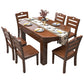 Modern Standard Dining Table Extendable Solid Wood Dining Table with 4 Legs Clearhalo ' dining_table' 'Dining Tables & Seating' 'Dining Tables' 'furn' 'furn_dining_table' 'Furniture' 'furniture_dining_table' 'Kitchen & Dining Furniture' 'kitchen&dining_furn' 'kitchen' 'kitchen_dining_table' 4453627