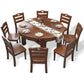 Modern Standard Dining Table Extendable Solid Wood Dining Table with 4 Legs Clearhalo ' dining_table' 'Dining Tables & Seating' 'Dining Tables' 'furn' 'furn_dining_table' 'Furniture' 'furniture_dining_table' 'Kitchen & Dining Furniture' 'kitchen&dining_furn' 'kitchen' 'kitchen_dining_table' 4453629