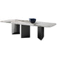 Sintered Stone Modern Rectangle Dining Table White Stone Top Dinette Table for Kitchen Without Chairs Clearhalo ' dining_table' 'Dining Tables & Seating' 'Dining Tables' 'furn' 'furn_dining_table' 'Furniture' 'furniture_dining_table' 'Kitchen & Dining Furniture' 'kitchen&dining_furn' 'kitchen' 'kitchen_dining_table' 4453666