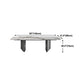 Sintered Stone Modern Rectangle Dining Table White Stone Top Dinette Table for Kitchen Clearhalo ' dining_table' 'Dining Tables & Seating' 'Dining Tables' 'furn' 'furn_dining_table' 'Furniture' 'furniture_dining_table' 'Kitchen & Dining Furniture' 'kitchen&dining_furn' 'kitchen' 'kitchen_dining_table' 4453667