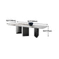 Sintered Stone Modern Rectangle Dining Table White Stone Top Dinette Table for Kitchen Clearhalo ' dining_table' 'Dining Tables & Seating' 'Dining Tables' 'furn' 'furn_dining_table' 'Furniture' 'furniture_dining_table' 'Kitchen & Dining Furniture' 'kitchen&dining_furn' 'kitchen' 'kitchen_dining_table' 4453672