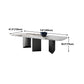 Sintered Stone Modern Rectangle Dining Table White Stone Top Dinette Table for Kitchen Clearhalo ' dining_table' 'Dining Tables & Seating' 'Dining Tables' 'furn' 'furn_dining_table' 'Furniture' 'furniture_dining_table' 'Kitchen & Dining Furniture' 'kitchen&dining_furn' 'kitchen' 'kitchen_dining_table' 4453675