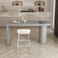 Modern Solid Wood Specialty Bar Table Double Pedestal Bistro Table for Kitchen Gray 63"L x 19.7"W x 41.3"H Without Chairs Clearhalo 'Bar Furniture' 'Bar Tables' 'bar_tables' 'Dining Tables & Seating' 'Dining Tables' 'dining_table' 'furn' 'furn_dining_table' 'Furniture' 'furniture_bar_tables' 'Kitchen & Dining Furniture' 4457326