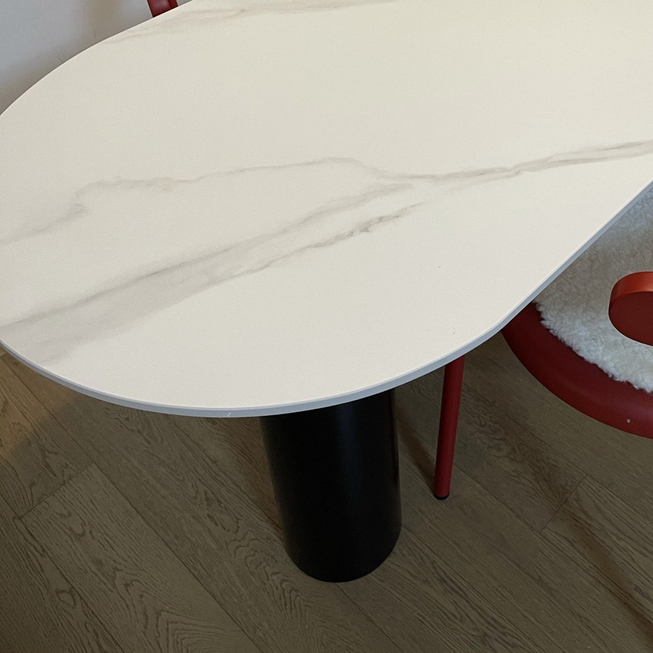 Irregular Shape White Table for Restaurant Sintered Stone Island Table with 3 Legs Clearhalo ' dining_table' 'Dining Tables & Seating' 'Dining Tables' 'furn' 'furn_dining_table' 'Furniture' 'furniture_dining_table' 'Kitchen & Dining Furniture' 'kitchen&dining_furn' 'kitchen' 'kitchen_dining_table' 4457344