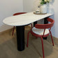 Irregular Shape White Table for Restaurant Sintered Stone Island Table with 3 Legs Clearhalo ' dining_table' 'Dining Tables & Seating' 'Dining Tables' 'furn' 'furn_dining_table' 'Furniture' 'furniture_dining_table' 'Kitchen & Dining Furniture' 'kitchen&dining_furn' 'kitchen' 'kitchen_dining_table' 4457345