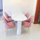 Irregular Shape White Table for Restaurant Sintered Stone Island Table with 3 Legs Clearhalo ' dining_table' 'Dining Tables & Seating' 'Dining Tables' 'furn' 'furn_dining_table' 'Furniture' 'furniture_dining_table' 'Kitchen & Dining Furniture' 'kitchen&dining_furn' 'kitchen' 'kitchen_dining_table' 4457347