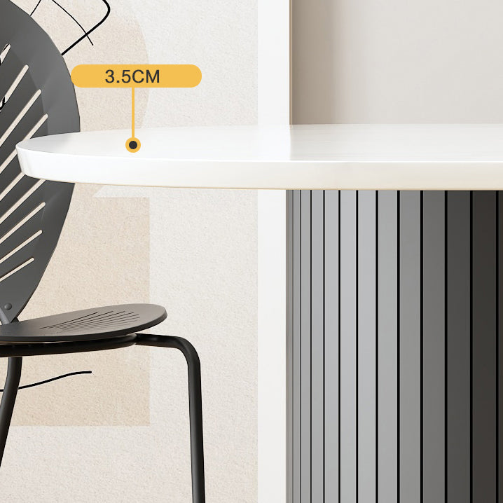 Black Tone Dining Table Simplicity Style Double Pedestal Table for Dining Room Clearhalo ' dining_table' 'Dining Tables & Seating' 'Dining Tables' 'furn' 'furn_dining_table' 'Furniture' 'furniture_dining_table' 'Kitchen & Dining Furniture' 'kitchen&dining_furn' 'kitchen' 'kitchen_dining_table' 4457363