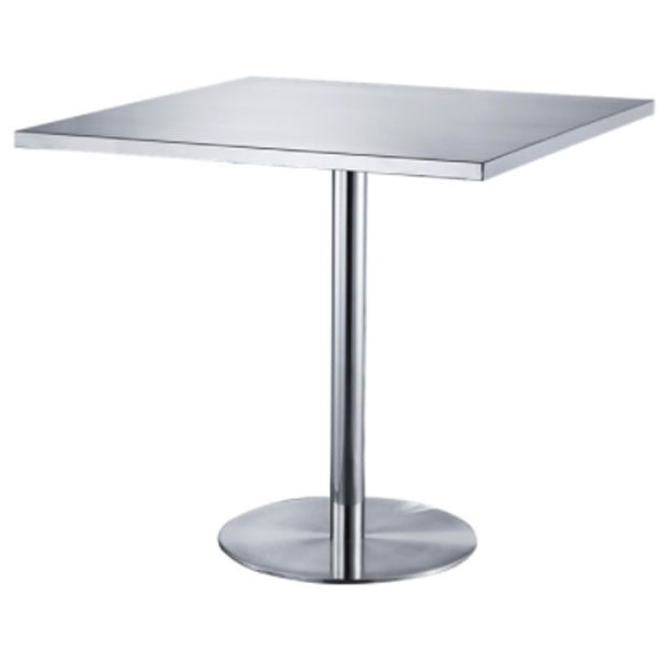 Industrial Style Dining Site Table Stainless Steel Dining Room Collection Square Pedestal Clearhalo ' dining_table' 'Dining Tables & Seating' 'Dining Tables' 'furn' 'furn_dining_table' 'Furniture' 'furniture_dining_table' 'Kitchen & Dining Furniture' 'kitchen&dining_furn' 'kitchen' 'kitchen_dining_table' 4457374