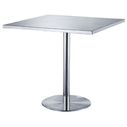 Industrial Style Dining Site Table Stainless Steel Dining Room Collection Square Pedestal Clearhalo ' dining_table' 'Dining Tables & Seating' 'Dining Tables' 'furn' 'furn_dining_table' 'Furniture' 'furniture_dining_table' 'Kitchen & Dining Furniture' 'kitchen&dining_furn' 'kitchen' 'kitchen_dining_table' 4457374