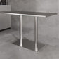 Industrial Style Dining Site Table Stainless Steel Dining Room Collection Rectangle Trestle 55.1"L x 27.6"W x 29.5"H Clearhalo ' dining_table' 'Dining Tables & Seating' 'Dining Tables' 'furn' 'furn_dining_table' 'Furniture' 'furniture_dining_table' 'Kitchen & Dining Furniture' 'kitchen&dining_furn' 'kitchen' 'kitchen_dining_table' 4457375