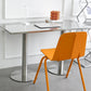 Industrial Style Dining Site Table Stainless Steel Dining Room Collection Rectangle Double Pedestal 55.1"L x 27.6"W x 29.5"H Clearhalo ' dining_table' 'Dining Tables & Seating' 'Dining Tables' 'furn' 'furn_dining_table' 'Furniture' 'furniture_dining_table' 'Kitchen & Dining Furniture' 'kitchen&dining_furn' 'kitchen' 'kitchen_dining_table' 4457377
