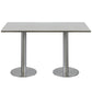 Industrial Style Dining Site Table Stainless Steel Dining Room Collection Rectangle Double Pedestal Clearhalo ' dining_table' 'Dining Tables & Seating' 'Dining Tables' 'furn' 'furn_dining_table' 'Furniture' 'furniture_dining_table' 'Kitchen & Dining Furniture' 'kitchen&dining_furn' 'kitchen' 'kitchen_dining_table' 4457380