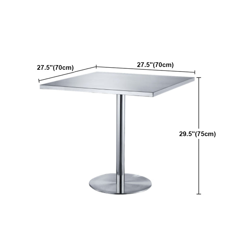 Industrial Style Dining Site Table Stainless Steel Dining Room Collection Clearhalo ' dining_table' 'Dining Tables & Seating' 'Dining Tables' 'furn' 'furn_dining_table' 'Furniture' 'furniture_dining_table' 'Kitchen & Dining Furniture' 'kitchen&dining_furn' 'kitchen' 'kitchen_dining_table' 4457399