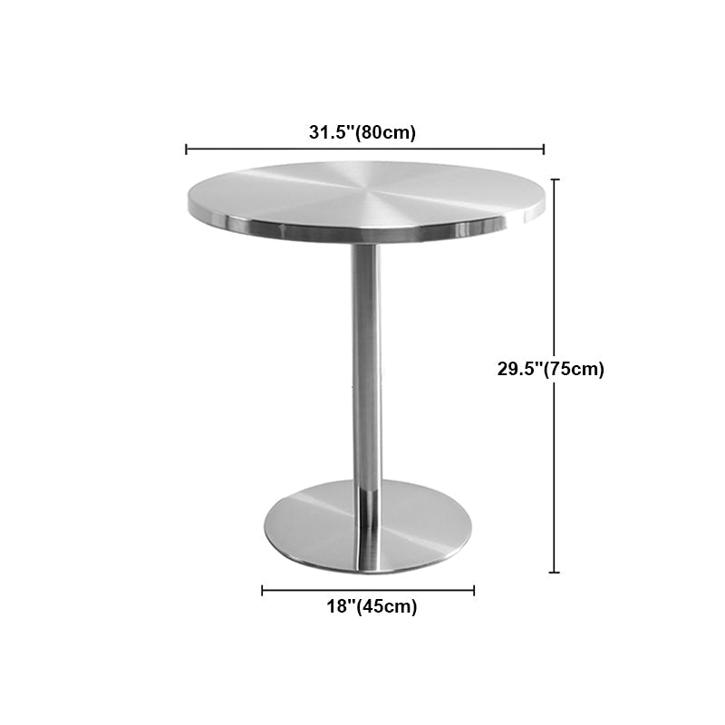 Industrial Style Dining Site Table Stainless Steel Dining Room Collection Clearhalo ' dining_table' 'Dining Tables & Seating' 'Dining Tables' 'furn' 'furn_dining_table' 'Furniture' 'furniture_dining_table' 'Kitchen & Dining Furniture' 'kitchen&dining_furn' 'kitchen' 'kitchen_dining_table' 4457400