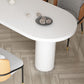 Modern Style Dining Table White Home Use Dining Table with Double Pedestal Base Clearhalo ' dining_table' 'Dining Tables & Seating' 'Dining Tables' 'furn' 'furn_dining_table' 'Furniture' 'furniture_dining_table' 'Kitchen & Dining Furniture' 'kitchen&dining_furn' 'kitchen' 'kitchen_dining_table' 4457407