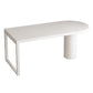 Modern Style Dining Table White Home Use Dining Table with Double Pedestal Base Wood Without Chairs Clearhalo ' dining_table' 'Dining Tables & Seating' 'Dining Tables' 'furn' 'furn_dining_table' 'Furniture' 'furniture_dining_table' 'Kitchen & Dining Furniture' 'kitchen&dining_furn' 'kitchen' 'kitchen_dining_table' 4457409