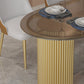 Modern Style Dining Table Oval Double Pedestal Dining Table for Home Clearhalo ' dining_table' 'Dining Tables & Seating' 'Dining Tables' 'furn' 'furn_dining_table' 'Furniture' 'furniture_dining_table' 'Kitchen & Dining Furniture' 'kitchen&dining_furn' 'kitchen' 'kitchen_dining_table' 4457424