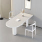 Irregular Wood Table for Restaurant Modern Dining Table with 3 Legs White White Clearhalo ' dining_table' 'Dining Tables & Seating' 'Dining Tables' 'furn' 'furn_dining_table' 'Furniture' 'furniture_dining_table' 'Kitchen & Dining Furniture' 'kitchen&dining_furn' 'kitchen' 'kitchen_dining_table' 4457453
