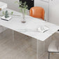 Modern Style Dining Table Rectangle Sintered Stone Double Pedestal Table for Kitchen Clearhalo ' dining_table' 'Dining Tables & Seating' 'Dining Tables' 'furn' 'furn_dining_table' 'Furniture' 'furniture_dining_table' 'Kitchen & Dining Furniture' 'kitchen&dining_furn' 'kitchen' 'kitchen_dining_table' 4457475