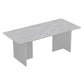 Modern Style Dining Table Rectangle Sintered Stone Double Pedestal Table for Kitchen Gray Without Chairs Clearhalo ' dining_table' 'Dining Tables & Seating' 'Dining Tables' 'furn' 'furn_dining_table' 'Furniture' 'furniture_dining_table' 'Kitchen & Dining Furniture' 'kitchen&dining_furn' 'kitchen' 'kitchen_dining_table' 4457479