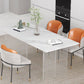 Modern Style Dining Table Rectangle Sintered Stone Double Pedestal Table for Kitchen Clearhalo ' dining_table' 'Dining Tables & Seating' 'Dining Tables' 'furn' 'furn_dining_table' 'Furniture' 'furniture_dining_table' 'Kitchen & Dining Furniture' 'kitchen&dining_furn' 'kitchen' 'kitchen_dining_table' 4457481