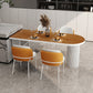 Modern Style Dining Table Solid Wood Double Pedestal Dining Table for kitchen Brown Without Chairs Clearhalo ' dining_table' 'Dining Tables & Seating' 'Dining Tables' 'furn' 'furn_dining_table' 'Furniture' 'furniture_dining_table' 'Kitchen & Dining Furniture' 'kitchen&dining_furn' 'kitchen' 'kitchen_dining_table' 4457488