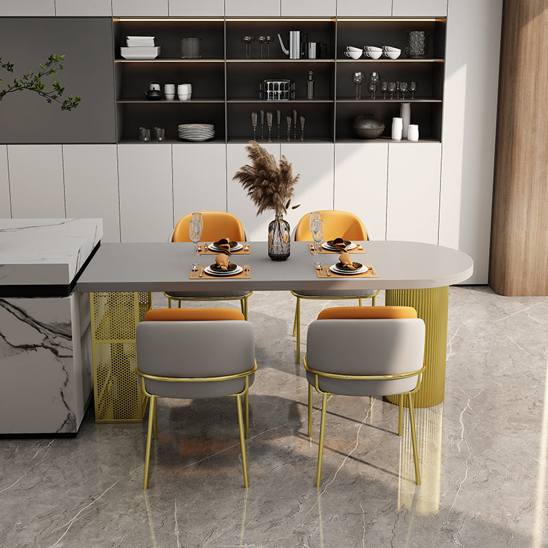 Modern Style Dining Table Solid Wood Double Pedestal Dining Table for kitchen Gray 63"L x 27.6"W x 29.5"H Without Chairs Clearhalo ' dining_table' 'Dining Tables & Seating' 'Dining Tables' 'furn' 'furn_dining_table' 'Furniture' 'furniture_dining_table' 'Kitchen & Dining Furniture' 'kitchen&dining_furn' 'kitchen' 'kitchen_dining_table' 4457491