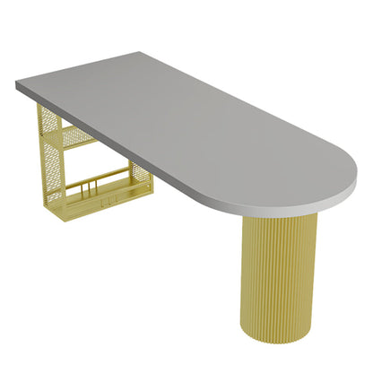 Modern Style Dining Table Solid Wood Double Pedestal Dining Table for kitchen Gray Without Chairs Clearhalo ' dining_table' 'Dining Tables & Seating' 'Dining Tables' 'furn' 'furn_dining_table' 'Furniture' 'furniture_dining_table' 'Kitchen & Dining Furniture' 'kitchen&dining_furn' 'kitchen' 'kitchen_dining_table' 4457492