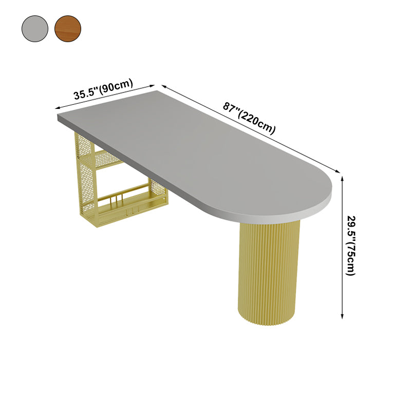 Modern Style Dining Table Solid Wood Double Pedestal Dining Table for kitchen Clearhalo ' dining_table' 'Dining Tables & Seating' 'Dining Tables' 'furn' 'furn_dining_table' 'Furniture' 'furniture_dining_table' 'Kitchen & Dining Furniture' 'kitchen&dining_furn' 'kitchen' 'kitchen_dining_table' 4457504