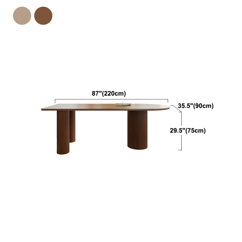 Free Form Solid Wood Dining Table Simplicity Table with 3 Legs Clearhalo ' dining_table' 'Dining Tables & Seating' 'Dining Tables' 'furn' 'furn_dining_table' 'Furniture' 'furniture_dining_table' 'Kitchen & Dining Furniture' 'kitchen&dining_furn' 'kitchen' 'kitchen_dining_table' 4457521