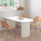 Modern Style White Dining Table Wood Dining Table with Double Pedestal Base Solid Wood 51.2"L x 27.6"W x 29.5"H Without Chairs Clearhalo ' dining_table' 'Dining Tables & Seating' 'Dining Tables' 'furn' 'furn_dining_table' 'Furniture' 'furniture_dining_table' 'Kitchen & Dining Furniture' 'kitchen&dining_furn' 'kitchen' 'kitchen_dining_table' 4457523