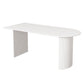 Modern Style White Dining Table Wood Dining Table with Double Pedestal Base Solid Wood Without Chairs Clearhalo ' dining_table' 'Dining Tables & Seating' 'Dining Tables' 'furn' 'furn_dining_table' 'Furniture' 'furniture_dining_table' 'Kitchen & Dining Furniture' 'kitchen&dining_furn' 'kitchen' 'kitchen_dining_table' 4457529