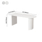 Modern Style White Dining Table Wood Dining Table with Double Pedestal Base Clearhalo ' dining_table' 'Dining Tables & Seating' 'Dining Tables' 'furn' 'furn_dining_table' 'Furniture' 'furniture_dining_table' 'Kitchen & Dining Furniture' 'kitchen&dining_furn' 'kitchen' 'kitchen_dining_table' 4457535