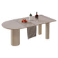 Sintered Stone Top Modern White Table for Restaurant Irregular Dining Table with 3 Legs White Without Chairs Clearhalo ' dining_table' 'Dining Tables & Seating' 'Dining Tables' 'furn' 'furn_dining_table' 'Furniture' 'furniture_dining_table' 'Kitchen & Dining Furniture' 'kitchen&dining_furn' 'kitchen' 'kitchen_dining_table' 4457542