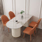 Sintered Stone White Table for Restaurant Modern Dining Table with Double Pedestal Base Free Form 55.1"L x 31.5"W x 29.5"H Without Chairs Clearhalo ' dining_table' 'Dining Tables & Seating' 'Dining Tables' 'furn' 'furn_dining_table' 'Furniture' 'furniture_dining_table' 'Kitchen & Dining Furniture' 'kitchen&dining_furn' 'kitchen' 'kitchen_dining_table' 4457556