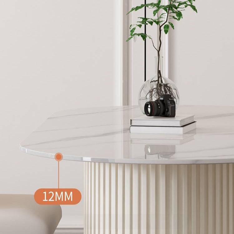 Sintered Stone White Table for Restaurant Modern Dining Table with Double Pedestal Base Clearhalo ' dining_table' 'Dining Tables & Seating' 'Dining Tables' 'furn' 'furn_dining_table' 'Furniture' 'furniture_dining_table' 'Kitchen & Dining Furniture' 'kitchen&dining_furn' 'kitchen' 'kitchen_dining_table' 4457560
